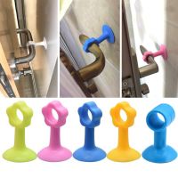 1PCS Silicone Sucker Wall Protectors Door Handle Bumpers Buffer Guard Stoppers Silencer Crash Pad Doorknob Lock Decorative Door Stops