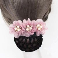 Elegant Flower Professional Hairnet Staff Hair Ornaments Pearl Flower Hairpin