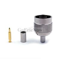 5 pcs RF Coaxial connector converter 50Ohm N Male/ Female Plug straight Crimp for RG59 LMR240 coaxial cable