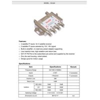 MULTI SWITCH 2X4 IDEASAT (แยก 2 ออก 4 จุดอิสระ) บริการเก็บเงินปลายทาง