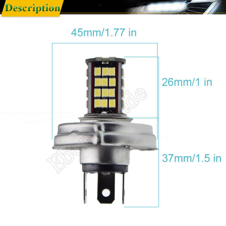 2pcs-dc-6v-10-30v-p45t-2835-led-รถจักรยานยนต์ไฟหน้าหลอดไฟสีขาว6000k-moto-bixenon-hilo-beam-light-สกู๊ตเตอร์มอเตอร์ไซด์หัวโคมไฟ