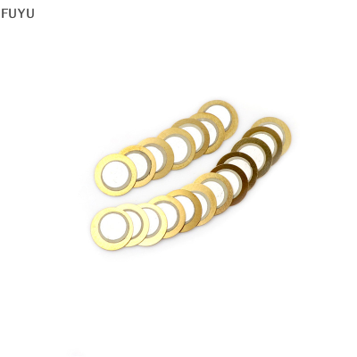 FUYU 20pcs 20mm Piezo Elements SOUNDER SENSOR Trigger Drum Disc 6.5KHz ทองแดง