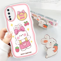 สำหรับ Reno3 OPPO A91 OPPO เคสโทรศัพท์หยักนิ่มแฟชั่นการ์ตูนกระต่ายน่ารักเคสโทรศัพท์มือถือป้องกันกล้องคลุมทั้งหมด