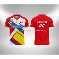 ☂ Malaysia Badminton Jersey Sudirman Cup 2022 Unisex Short Sleeve Tshirt Casual Tees