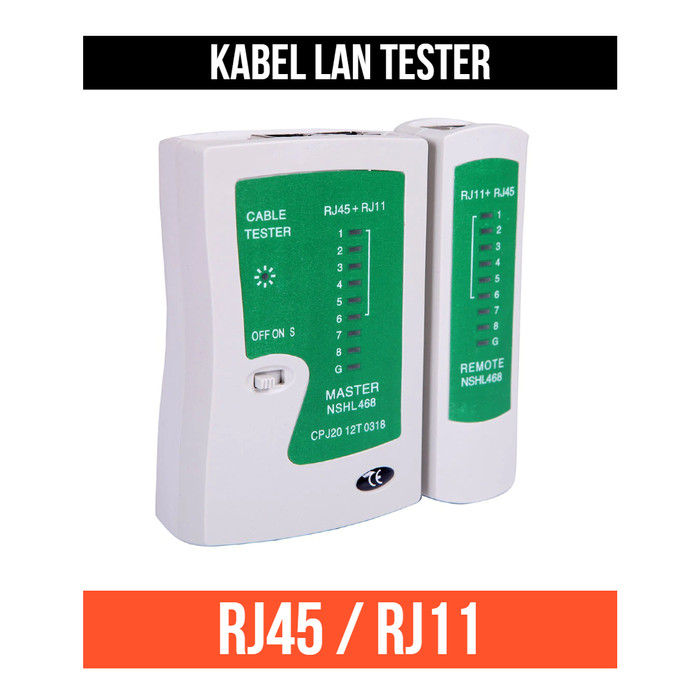 Lan Tester RJ45 RJ11 Alat Penguji Kabel Lan Telepon Network Komputer ...