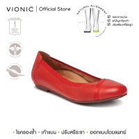 VIONIC รองเท้าคัทชู รุ่น CAROLL สี CHRRY  รองเท้าผู้หญิง รองเท้าหนัง รองเท้าเพื่อสุขภาพ