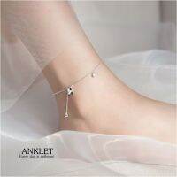 s925 Anklet 12 สร้อยข้อเท้าเงินแท้ ผีเสื้อเริงร่า เรียบง่าย ใส่สบาย เป็นมิตรกับผิว