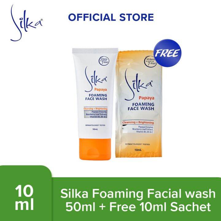 Silka Face Foaming Wash 50ml Free 10ml Sachet Face Foam Lazada Ph