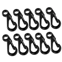10 X EDC Mini Stainless Steel Key Buckle Snap Spring Clip Hook Carabiner For Hiking