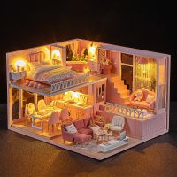 Baby House Mini Miniature Doll House DIY Small House Kit Production Room Princess Toys Home Bedroom Decoration with Furniture W