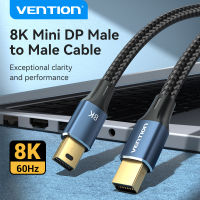 Vention สายพอร์ตจอแสดงผลขนาดเล็กเป็นพอร์ตจอแสดงผลขนาดเล็ก8K 60HZ,สายเคเบิลตัวผู้เป็นตัวผู้ Mini DP สำหรับเครื่องฉายแล็ปท็อปทีวีสายพอร์ต1.4จอแสดงผลขนาดเล็ก