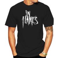 In Flames T-Shirt Swedish Metal Band Short Sleeve Black Tee Men T Shirt Print Cotton Short Sleeve T-shirt 100% Cotton