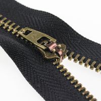 4 Brass Zippers Auto Lock Close-end Zippers Thick Webbing Bags Garment Trousers Jeans Home Textile Sewing Supplies