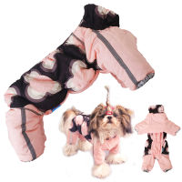 Dog Clothes Winter Waterproof Small Dog Overalls Reflective Jumpsuit Russian Style MaleFemale Dog Coat Snowsuit Thick Warm