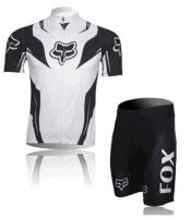 Firefox FOX riding suit white short-sleeved cycling suit summer mountain sports roller skating clothing bike suit