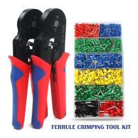 1400PCS Tubular Terminal Crimping Pliers HSC8 6-4A 6-6A Crimper Wire Ferrule Crimper Tools Household Electrical Kit Set