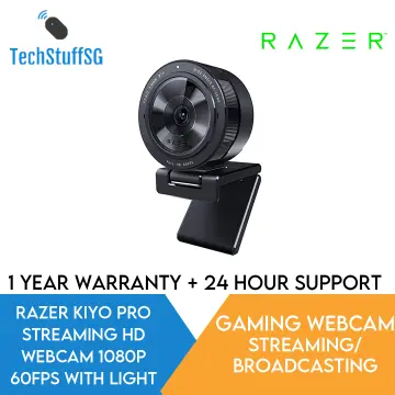 Razer Kiyo Pro Streaming Webcam, Full HD 1080p 60FPS, Adaptive Light  Sensor, HDR-Enabled, Wide-Angle Lens, Black 