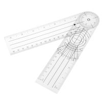 ไม้บรรทัดพู่360องศามุม Goniometer ทางการแพทย์ Ruler ซม./นิ้ว