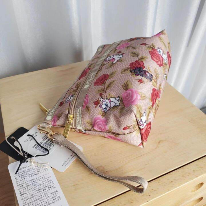 lesportsac-ใหม่คลัทช์กระเป๋าสบายๆกระเป๋าเครื่องสำอางกระเป๋าเล็กเชือกมือกระเป๋าน่ารัก-epidemic-prevention-กระเป๋า-7105