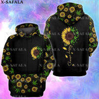 er SUNFLOWER เลือก HAPPY Leaf 3D พิมพ์ซิป Hoodie ชายหญิง Pullover Sweatshirt Hooded Jacket Jersey Tracksuits-1