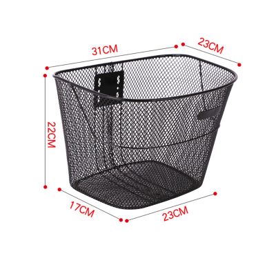 ：《》{“】= Large Capacity Iron Bikes Basket Front Rear Bike Frame Basket Wire Mesh Basket Bicycle Cargo Rack For Bicycle