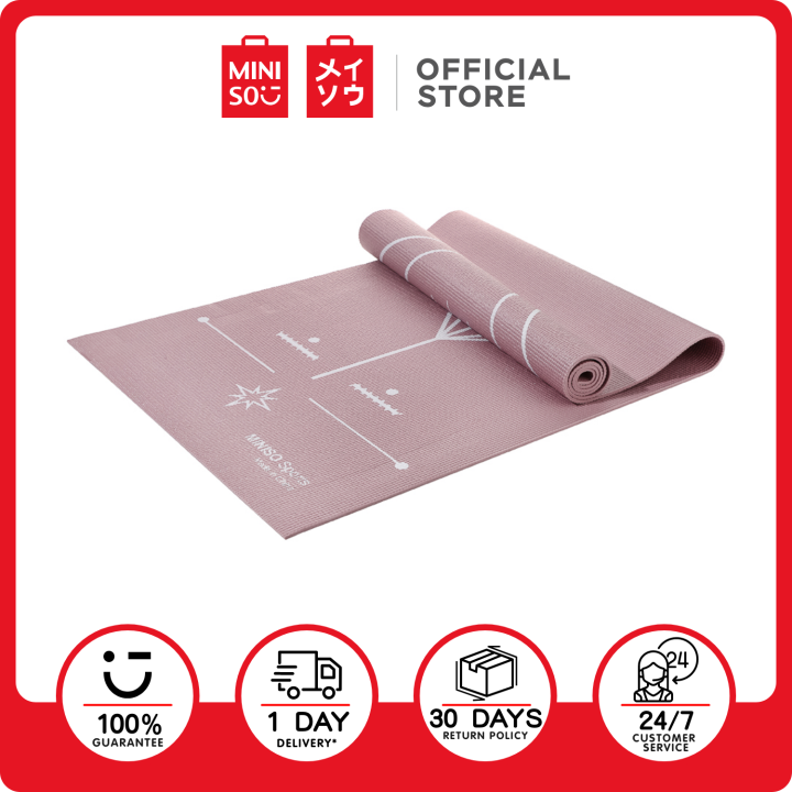 MINISO 5mm Body Line Pattern Yoga Mat Purple Lazada PH