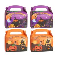 4Pcs Happy Boxes Pumpkin Cookies Biscuit Paper Packing Diy Decorations Supplies