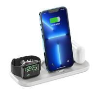 3-in-1 Wireless Charger สำหรับ iPhone 15 14 13 12 11 Qi 15W Fast CHARGING Station สำหรับ Apple Watch 8 7 6 5 4 3 2 SE และ AirPods Pro Dock