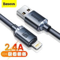 สาย USB Baseus สำหรับ14 13 12 11 Pro Xs Max X Xr 8 7 Plus 2.4A ชาร์จเร็วสายสำหรับ Ipad Pro สายข้อมูล2เมตร