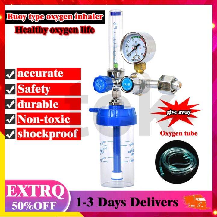 Medical Oxygen Tank Regulator Pressure Gauge Set With Nasal Cannula