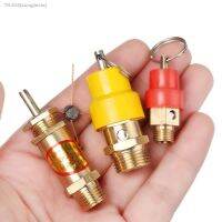 ✲▥✵ Safety Valve Spring Type Vent Exhaust Valves Thread Connector Pressure Tube Air Compressor Red/Yellow Hat Brass Pneumatic Parts