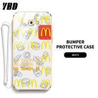 YBD เคสโทรศัพท์ออกแบบของ McDonald สำหรับ  Samsung Galaxy J4 Plus J4+ J2 Prime J3 J5 Pro 2017 J330 J5 Prime J530 Grand Prime Plus J2 ACE G530 G532 J415 ายกแกรนด์ไพร์มบวก อซปกป้องเลนส์ชุบ6D สุดหรูซิลิโคนนิ่ม