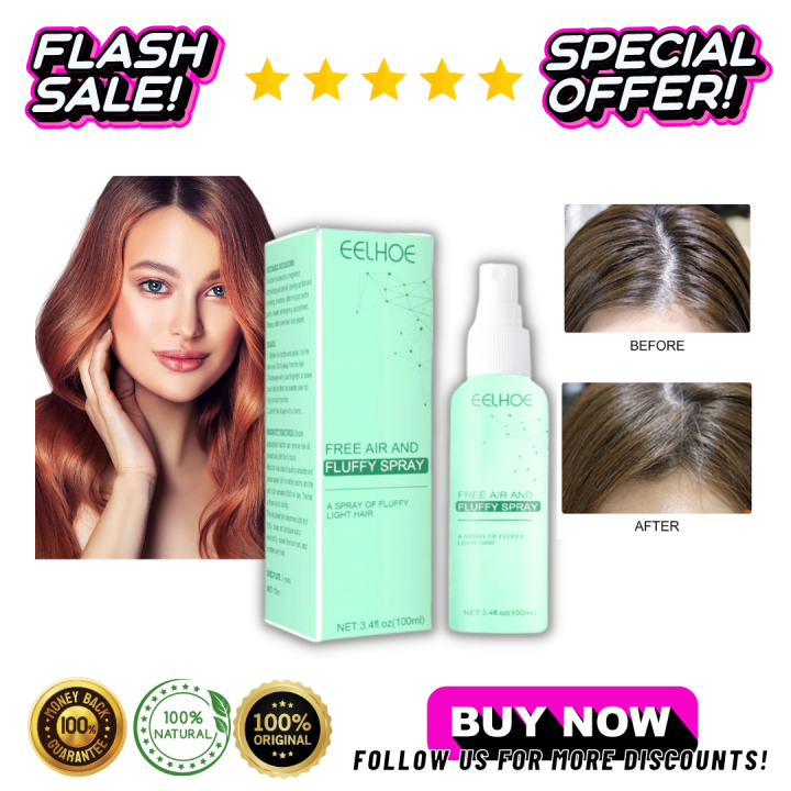 👩🧑【FLASH SALE】EELHOE Free Air and Fluffy Spray 100ml| Hair Moisturizing ...