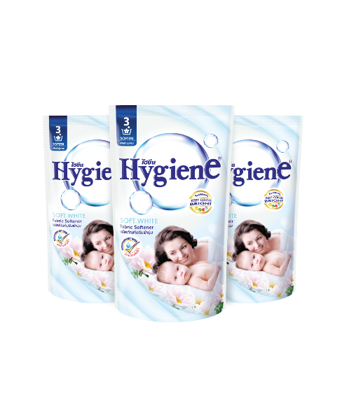 Hygiene ไฮยีน-ปรับผ้านุ่ม ขาว 600 ซอง 3S Hygiene Softener 600 ml [3S] สีขาว (แพ๊ค 3)
