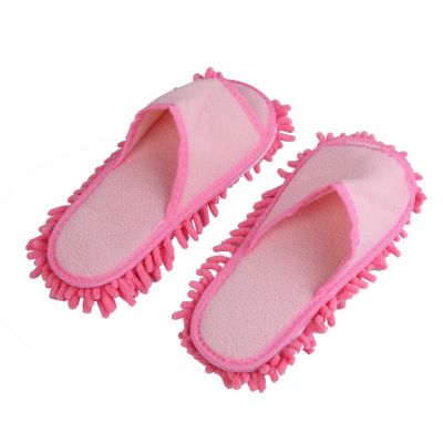Fashion Chenille Slippers Lazy Mopping Shoe Cover Wipe Home Slippers