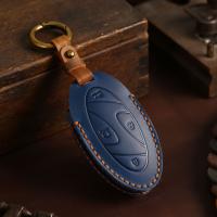 Smart Car Key Case Cover For Hyundai Grandeur GN7 Kona Ev Year 2023 Genuine Leather Keyring