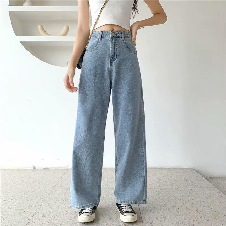 no-3-shop-womens-high-waist-drape-denim-wide-leg-trousers-loose-korean-version-of-the-trend-of-wild-straight-slimming-casual-pants