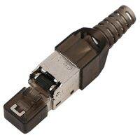 ปลั๊กหุ้มฉนวนกันความร้อน Rj45 Cat 7 10ชิ้น/ล็อตปลั๊กต่อ Cat7ปลั๊ก/ตัวเชื่อมต่อ Cat7แบบแยกส่วน23/24awg-gray