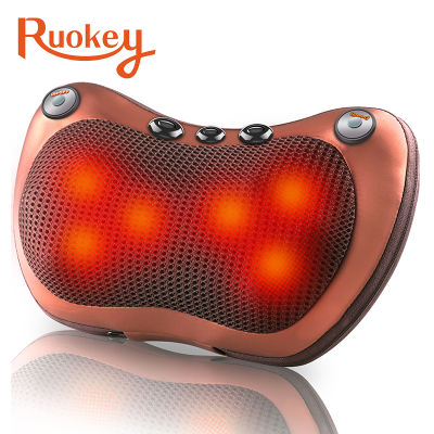 Electric Relaxation Massage Pillow Vibrator Neck Shoulder Back Heating Kneading Infrared therapy Massager
