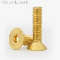 2-20pcs DIN7991 M2 M2.5 M3 M4 M5 M6 M8 Pure Brass Flat Hex Hexagon Socket countersunk Head Screws