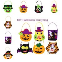 NAM หลอกหรือปฏิบัติ ถุงขนมฮาโลวีนแบบทำมือ ผ้าไม่ทอ ค้างคาวผีผี DIY Trick or treat BAG กระเป๋าโท้ท กระเป๋าใส่ฟักทอง กระเป๋าใส่ฟักทอง อนุบาลอนุบาล