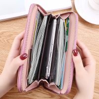 Women PU Leather Long Zip Purse Ladies Card Holder Case Clutch Phone Coin Wallet