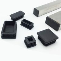 100Pcs Black Plastic Blanking End Cap Rectangular Pipe Tube Cap Insert Plugs Bung For Furniture Tables Chairs Foot Pad Protector