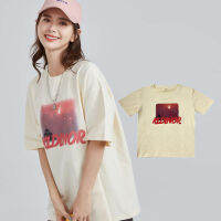 ?HOT SALE?เสื้อยืดสีแอปริคอท สกรีนลาย KLDINOR