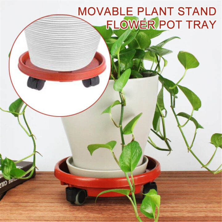 Movable Plant Stand Flower Pot Tray, With Universal Wheels, Heavy ...