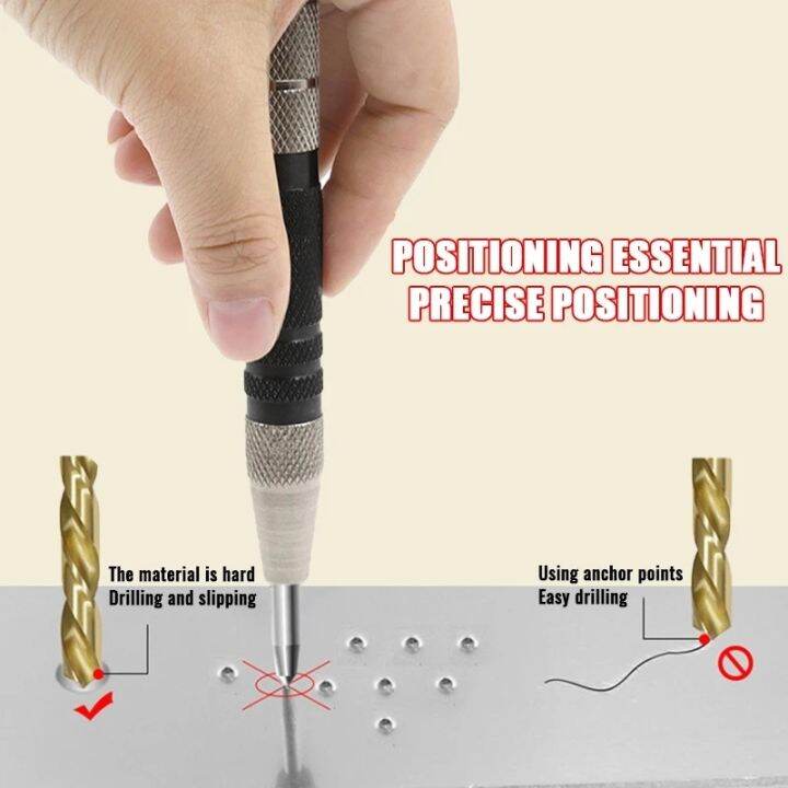 automatic-centre-punch-and-general-automatic-center-punch-adjustable-spring-loaded-metal-woodworking-drill-bit