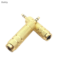 Dolity ปลั๊กตัวเมีย6.35มม.ถึง3.5มม.ตัวเชื่อมต่อหูฟังเครื่องขยายเสียง Audio ADAPTER ไมโครโฟน AUX 6.3 3.5มม.Converter 3.5ถึง6.5 Audio Converter