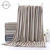 Striped Large Terry Cotton Bath Towels for Adults Man Travel Beach Towel Shower Towels Bathroom Recznik Kapielowy Serviette Bain