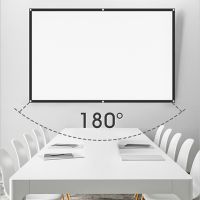 LEJIADA 16:9 High Density 100 120 Portable Projector Screen Curtain Projection Screens for Home Outdoor Office Projector