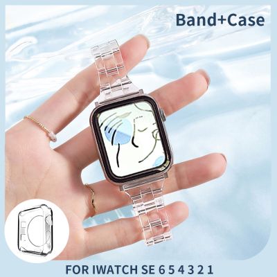 lipika Slim Transparent Strap For Apple Watch 44mm 40mm 41mm 45mm 38mm 42mm Clear Band on Smart Iwatch Bracelet Series Se 8 7 6 5 4 3